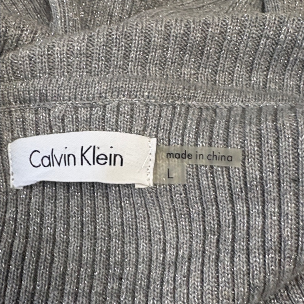 NWT Calvin Klein Gray Sweater Dress - Picture 3 of 8